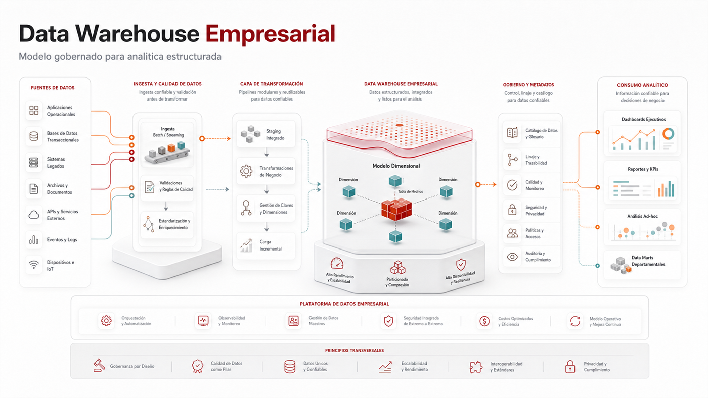 Imagen de referencia de arquitectura Data Warehouse